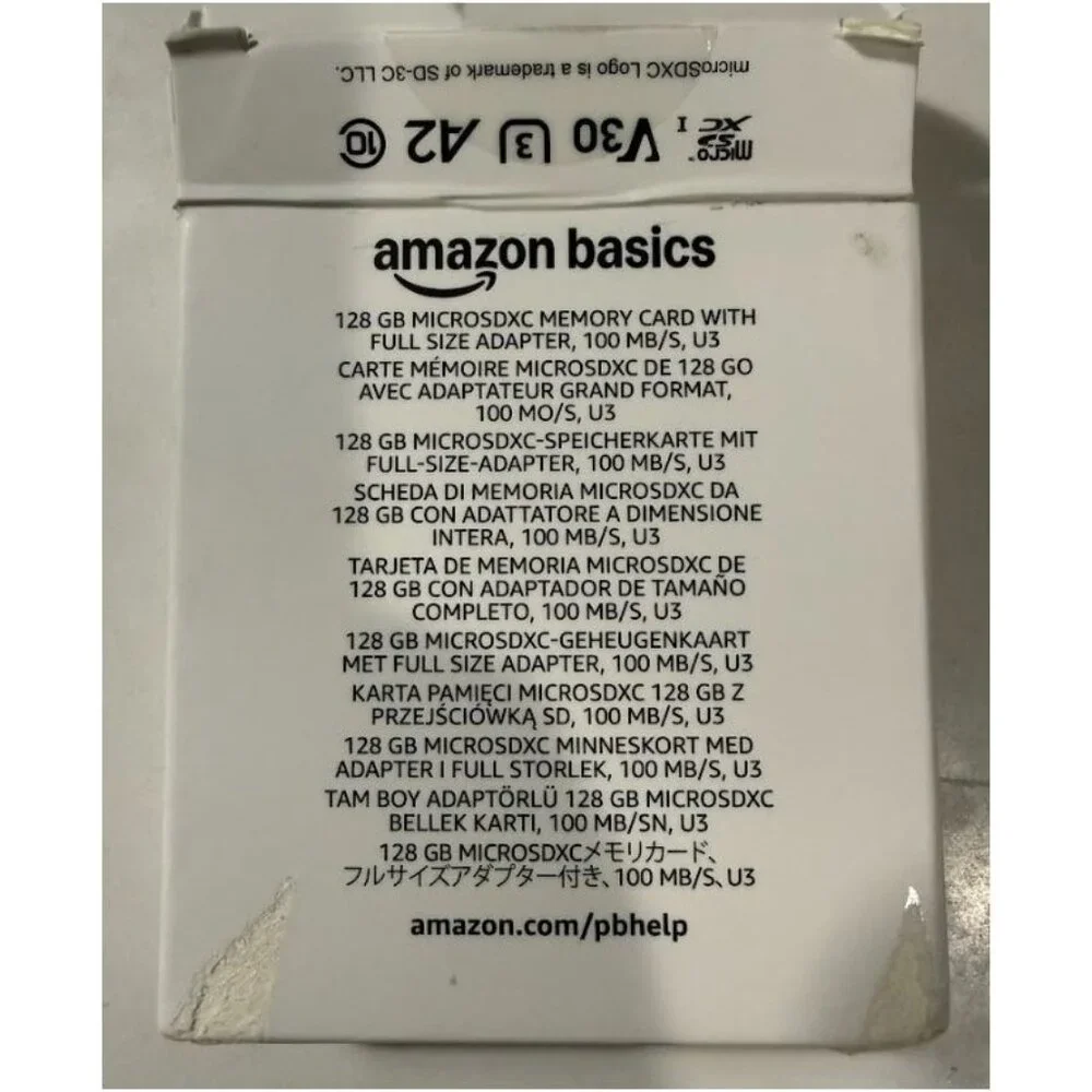 Amazon Basics 128GB MicroSDXC Memory Card